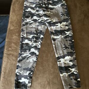 J. Crew Gray and White Camouflage Leggings